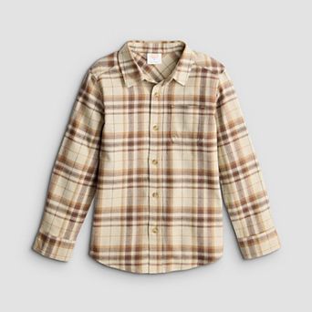 Boys 4-12 Jumping Beans® Flannel Button-Down Long-Sleeve Shirt
