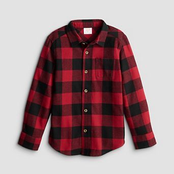 Boys 4-12 Jumping Beans® Flannel Button-Down Long-Sleeve Shirt