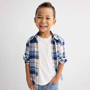 Baby & Toddler Boy Jumping Beans® Flannel Button-Down Shirt