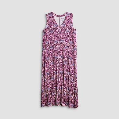 Women's Croft & Barrow V-Neck Knit Midi Dress