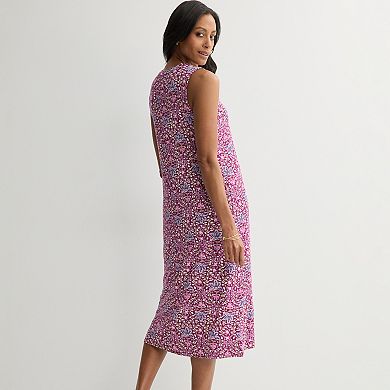 Women's Croft & Barrow V-Neck Knit Midi Dress