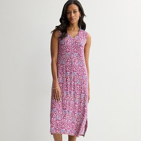 Женские платья Croft & Barrow Women's Croft & Barrow® V-Neck Knit Midi Dress