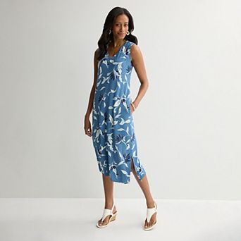 Women's Croft & Barrow® V-Neck Knit Midi Dress