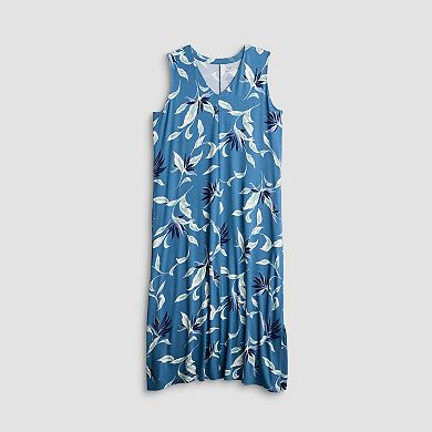 Petite Croft & Barrow® V-Neck Knit Midi Dress