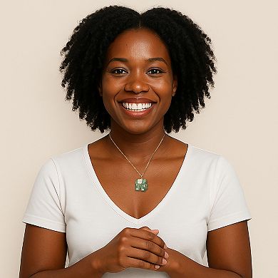 PalmBeach Jewelry Genuine Green Jade 14k Gold Good Fortune Elephant Pendant