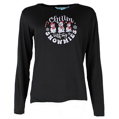 Cozy Couture Women's Chilling with my Snowmies Plus Size Pajama Set