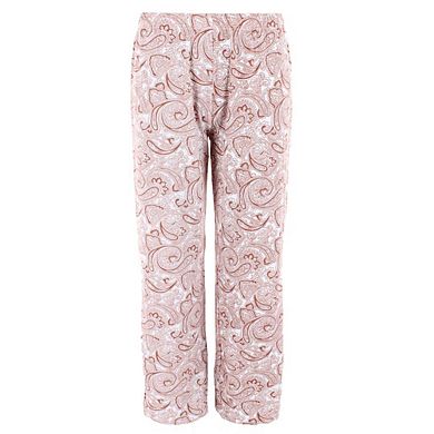 CTM Women's Patterned Button Down Short Sleeve Pajama Set