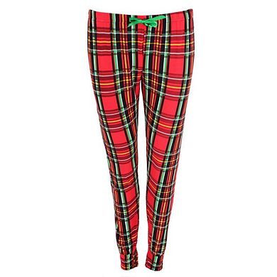 em & alfie Women's PJ All Day Plaid Crewneck Pajama Set