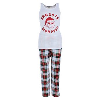 em & alfie Women's Gangsta Wrapper Christmas Pajama Set