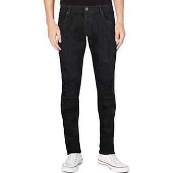 Men's Slim Fit Moto Jeans