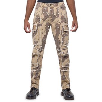 Men's Printed Cargo Pocket Slim Fit Jeans