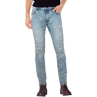Men's Slim Fit Rip Repaired Jeans