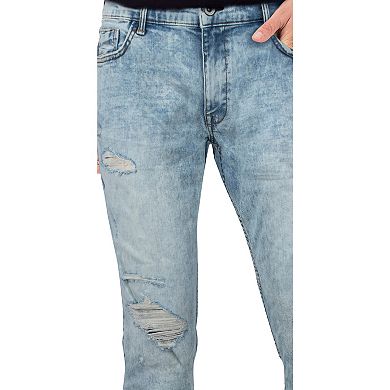 Men's Slim Fit Rip Repaired Jeans