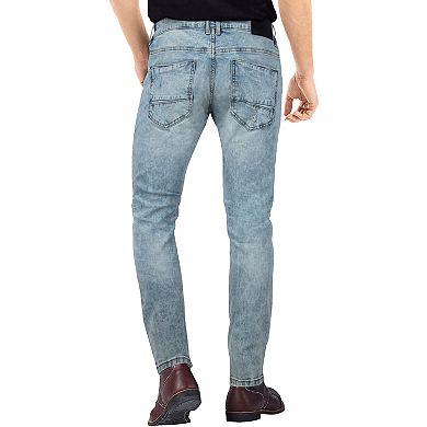 Men's Slim Fit Rip Repaired Jeans