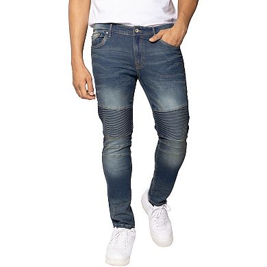 Men's Skinny Fit Moto Jeans