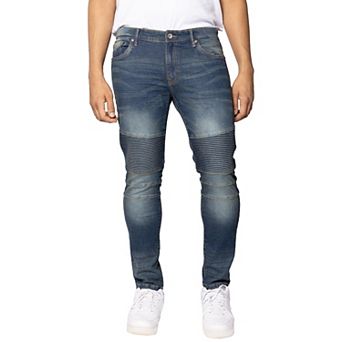 Men's Skinny Fit Moto Jeans