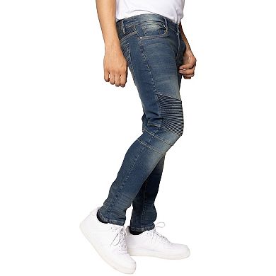 Men's Skinny Fit Moto Jeans