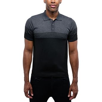 Men's Short Sleeve Color Block Sweater Polo