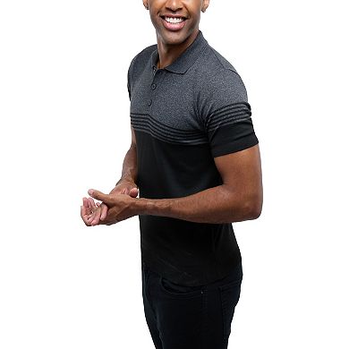 Men's Short Sleeve Color Block Sweater Polo