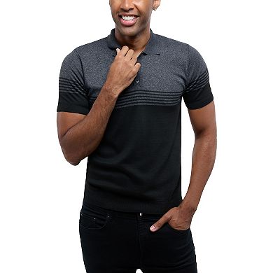 Men's Short Sleeve Color Block Sweater Polo