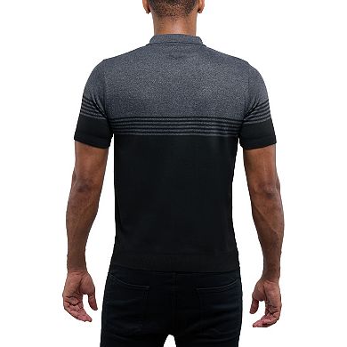 Men's Short Sleeve Color Block Sweater Polo