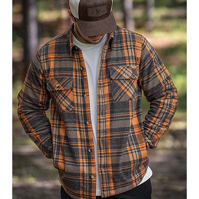 Men's Legendary Whitetails Buck Commander Deerfield Flannel Berber Lined Shirt Jacket