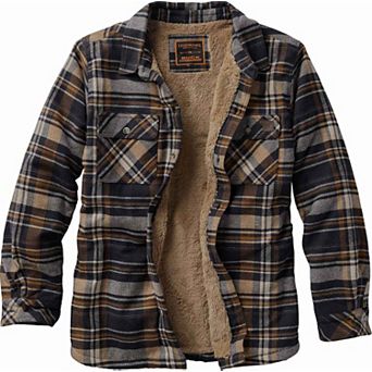 Men's Legendary Whitetails Buck Commander Deerfield Flannel Berber Lined Shirt Jacket
