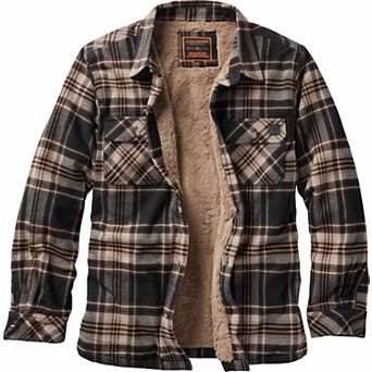 Men's Legendary Whitetails Buck Commander Deerfield Flannel Berber Lined Shirt Jacket
