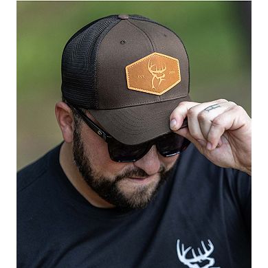 Men's Legendary Whitetails Buck Commander EST Leather Patch Hat