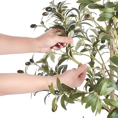 Tall Artificial Indoor Plant Easy-Care Green Floor Decor for Home or Office