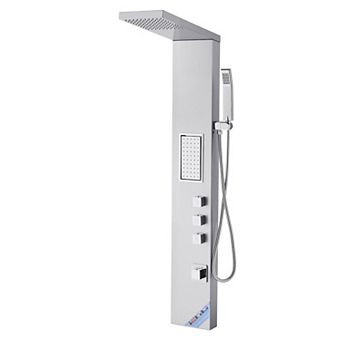 Wall-Mounted 3-in-1 Shower Panel with Independent Controls and Handheld Shower