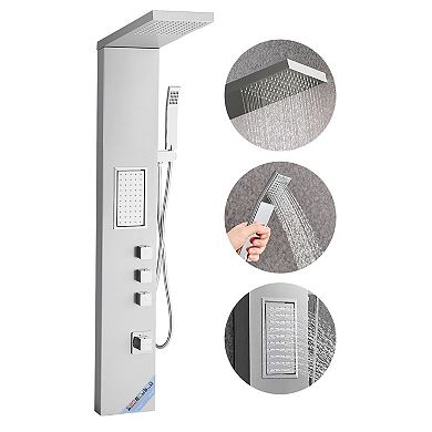 Wall-Mounted 3-in-1 Shower Panel with Independent Controls and Handheld Shower