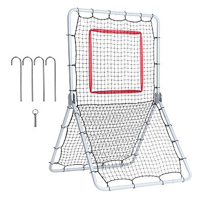 3.5 ft x 6 ft Baseball Rebound Net with High-Density PE Netting and Frame
