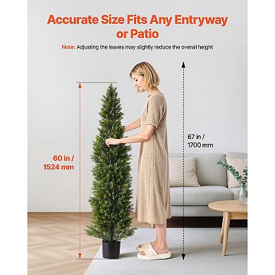 Artificial Cedar Topiary Trees for Doorways, Patios, and Indoor Rooms