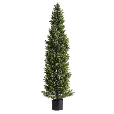 Artificial Cedar Topiary Trees for Doorways, Patios, and Indoor Rooms