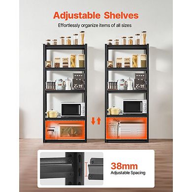 Metal Utility Shelving Unit with Quick-Lock Adjustable Shelves