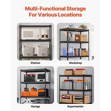 Heavy-Duty Steel Storage Rack for Garage, Workshop, Kitchen, or Utility Room