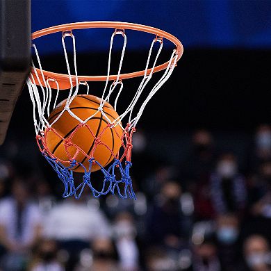 18" Wall-Mount Basketball Hoop Rim with Net for Indoor or Outdoor Play