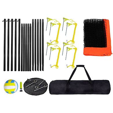 Backyard Volleyball Net with PE Netting, 420D Oxford Cloth, and Adjustable Height