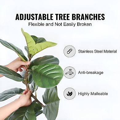 Artificial Floor Plant with Adjustable Branches for Indoor Home Decor