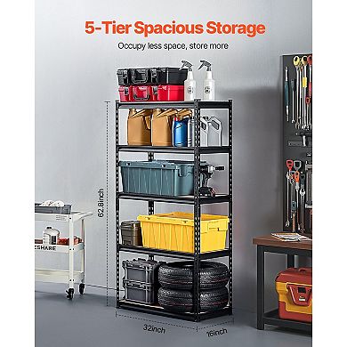 Heavy-Duty Steel Storage Rack with Tool-Free Assembly for Garage or Home