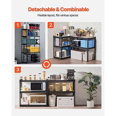 Heavy-Duty Steel Storage Rack with Tool-Free Assembly for Garage or Home