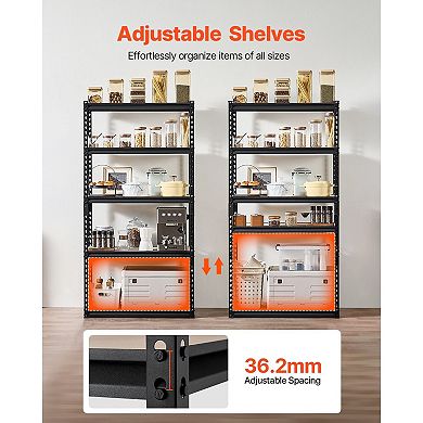 Heavy-Duty Steel Storage Rack with Tool-Free Assembly for Garage or Home