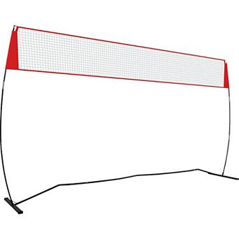 14 FT Outdoor Volleyball Net with Adjustable Height and Pop-Up Steel Base