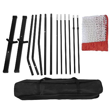 14 FT Outdoor Volleyball Net with Adjustable Height and Pop-Up Steel Base