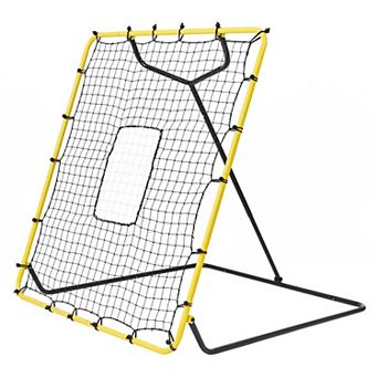 4 ft x 4.5 ft Baseball Rebound Net with Adjustable Angles and Steel Frame