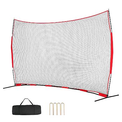 Multi-Sport Practice Net 16×10 ft for Baseball, Softball, Soccer and Basketball