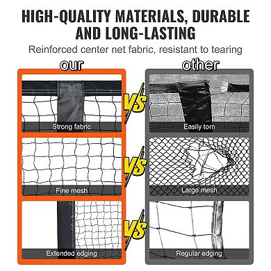 22 FT Portable Pickleball Net System with Center Support and Easy Setup