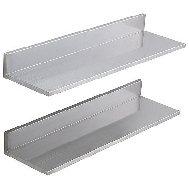 30-Inch Stainless Steel Wall Shelf with Backsplash for Kitchen, Laundry, or Garage Storage