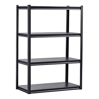 Heavy-Duty Steel Storage Rack with Adjustable Shelves for Garage or Workshop